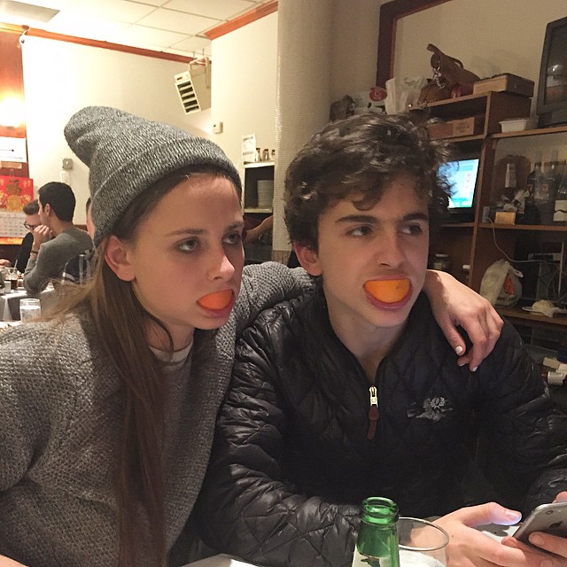 Pauline Chalamet with her brother Timothée Chalamet